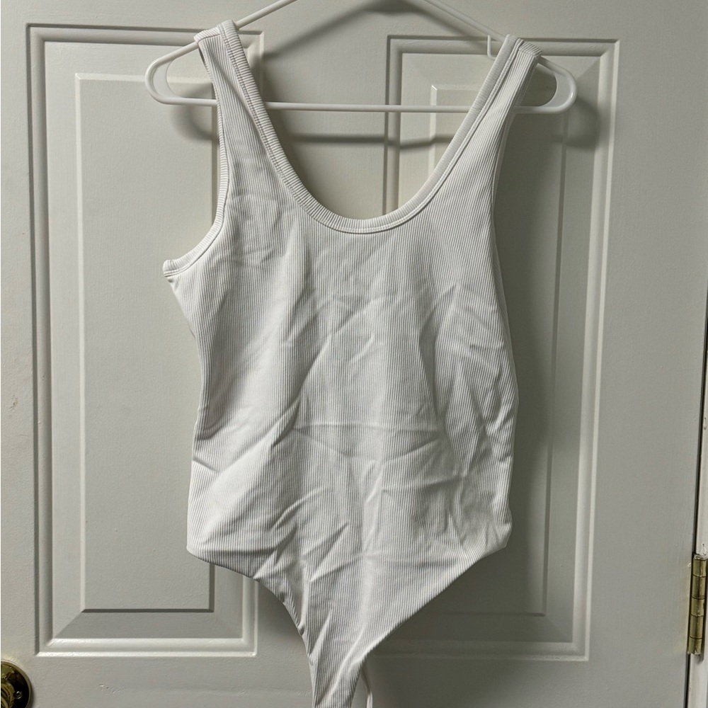 Nuuds White Ribbed Women's Tank Top